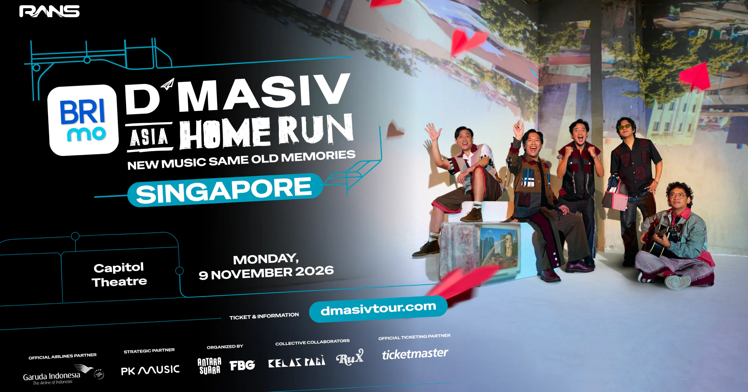 D’MASIV live in Singapore — Capitol Theatre, 9 November 2026, presented by BRImo